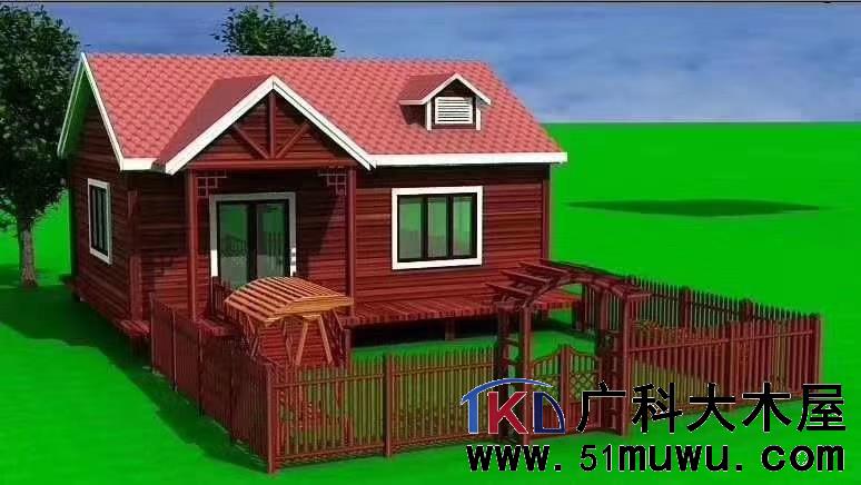 防腐木屋效果图3